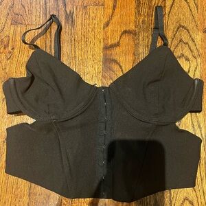 Garage Black Bustier Top